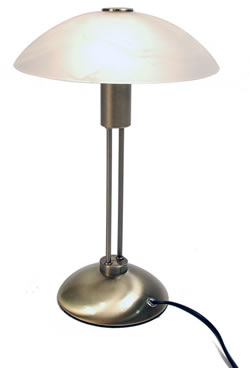 petite lampe, repose sur un pied en metal, idéal pour mettre dans un coin pour permettre de lire plus facilement ou déclarer de temps en temps